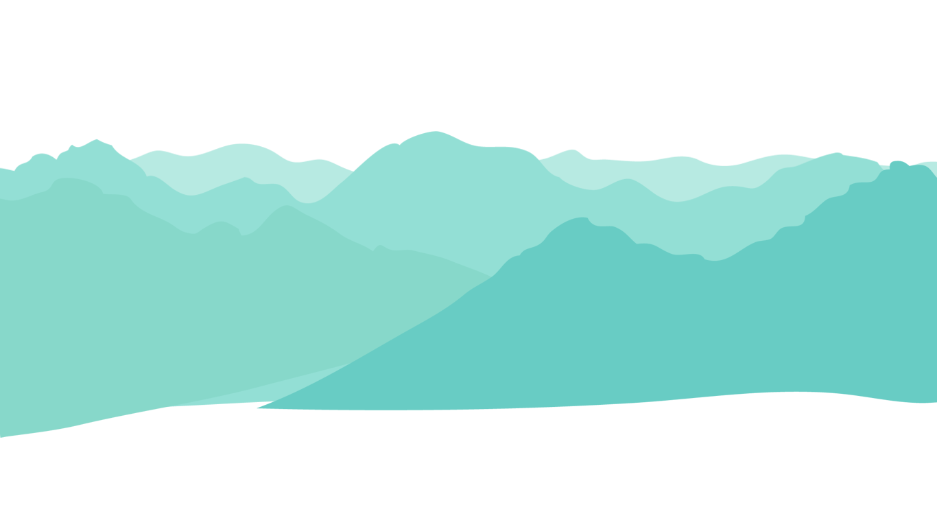 Layered mountain range silhouette in the background