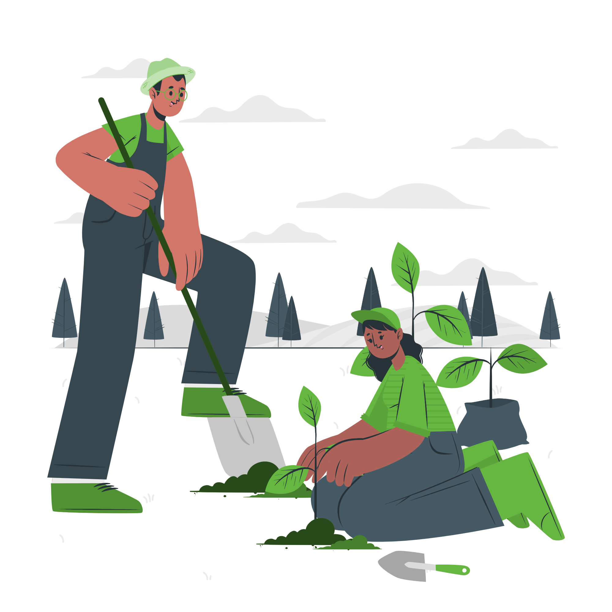 Clean Earth with Trees